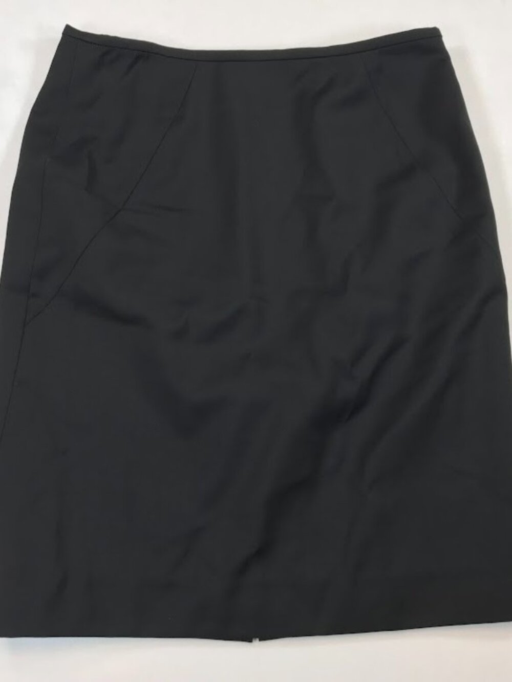 NWT Brooks Brothers Lanificio di Tollegno Black Lined Pencil Skirt Size 12 P